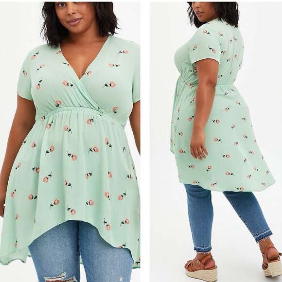 New Torrid floral babydoll top - Picture 1 of 11